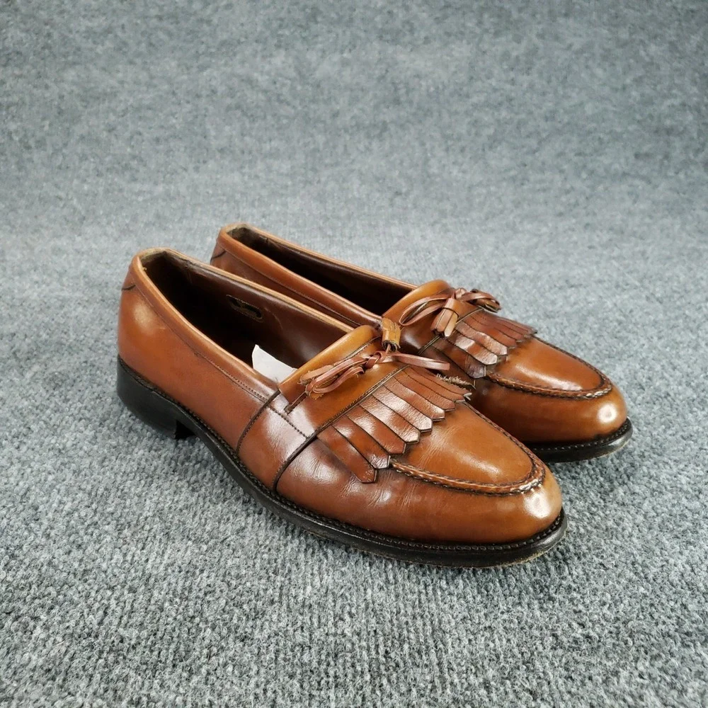 Allen Edmonds Chelsea Loafer Mens‎ Size 11 D  Chestnut Brown Kiltie Tassel Z